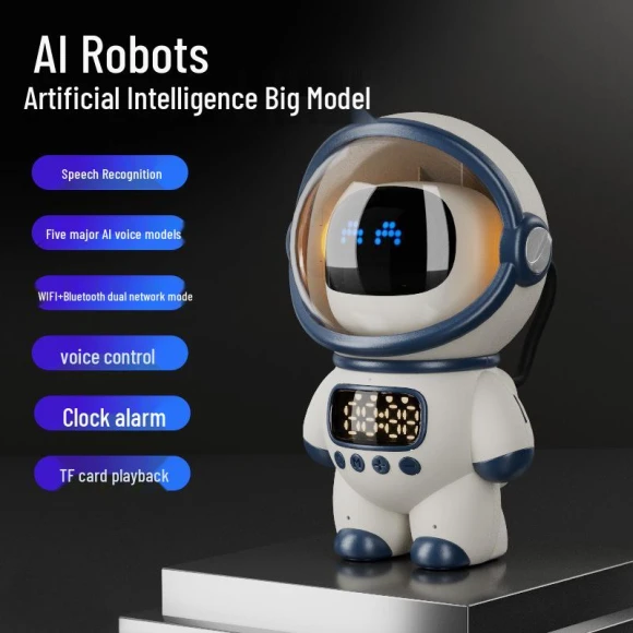 Smart Voice Robot Bluetooth Speaker with Alarm Clock and Large Display — Smart Speaker, ElectroCN