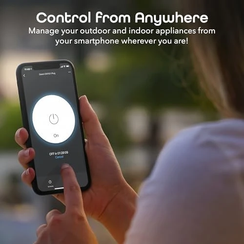 Indoor/Outdoor Smart Plug Weatherproof, 1 Socket Wireless Remote Control and Timer — Smart Plug, Geeni
