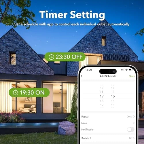 Outdoor Smart WiFi Plug with Two Grounded Outlets — Smart Plug, HBN
