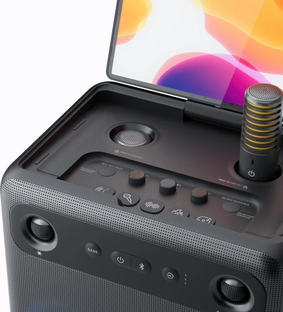 Portable Karaoke System with Rotating Screen — Karaoke Machine, iKarao