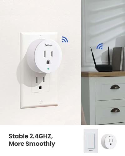 Smart Plug Switch, WiFi Outlet with Alexa and Google Home Compatibility (2 Pack) — Smart Plug, Zoiinet