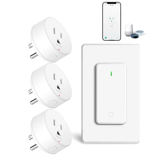WiFi Smart Outlet Plug with Remote, Wall Switch, Compatible with Alexa and Google — Smart Plug, GREENCYCLE