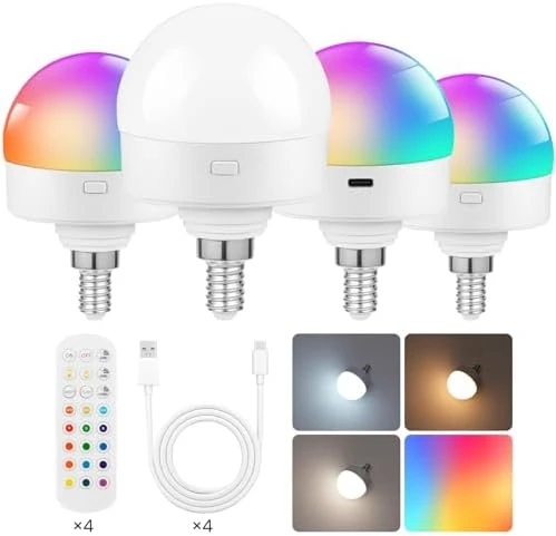 Rechargeable Light Bulbs with Remote Control — Smart Light Bulb, GOEBLESON