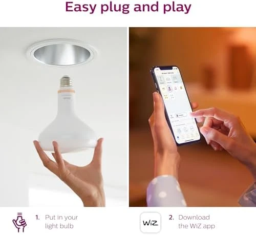 Smart 65W BR30 LED Light Bulb 4-Pack - Daylight — Smart Light Bulb, Philips