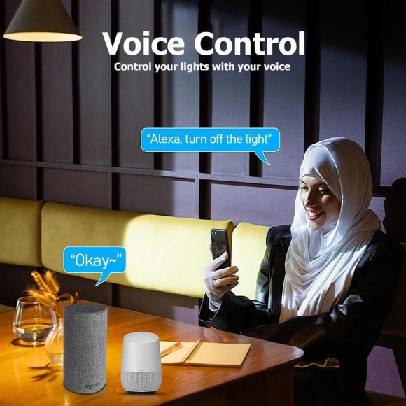 Smart Light Bulbs, WiFi & Bluetooth LED Color Changing Light Bulb — Smart Light Bulb, AFINSEA