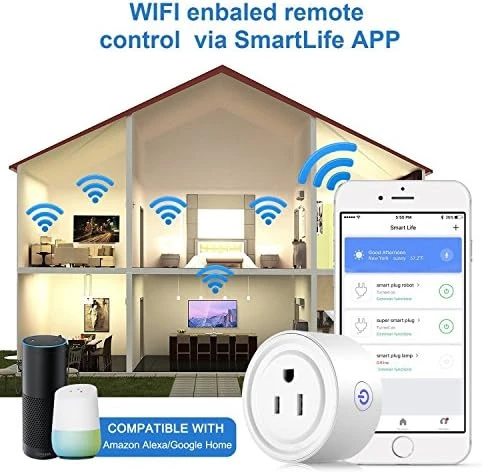 Smart Plug 2 Pack Wi-Fi Enabled Mini Smart Socket — Smart Plug, Apromio