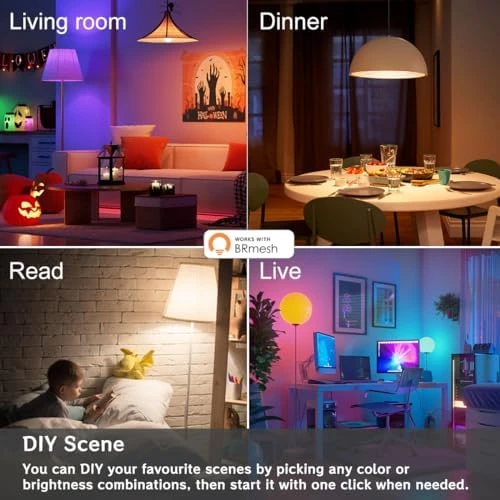 Smart RGB Light Bulbs 8 Pack — Smart Light Bulb, MELPO