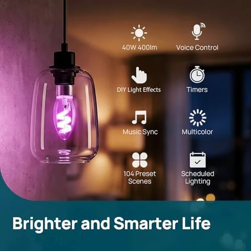 Smart WiFi Candelabra Bulb (E12) — Smart Light Bulb, Linkind