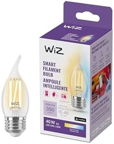 40W BA11 Tunable White Filament LED Smart Candle-Shaped Bulb — Smart Light Bulb, WiZ