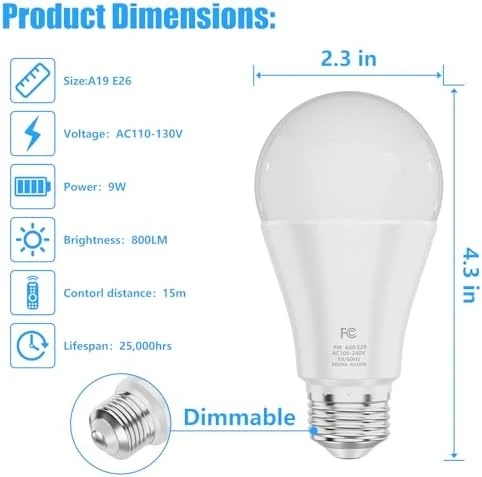 Color Changing Light Bulb with Remote Control & App Control — Smart Light Bulb, MXhme