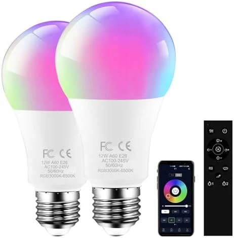 Color Changing Smart Light Bulb with Remote Control — Smart Light Bulb, AILEMING