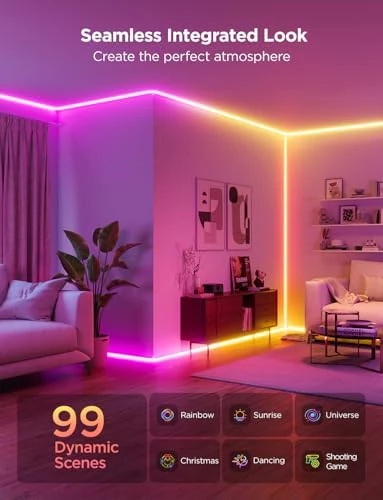 Neon Rope Light for Wall Lining — LED Strip Lights, Govee