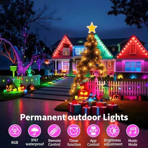 Permanent Outdoor Lights — LED Strip Lights, Sunwuko