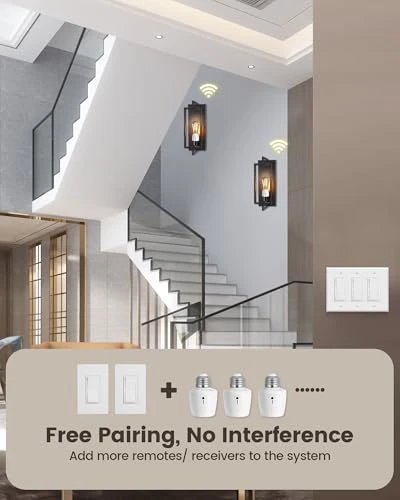 Remote Control Light Socket with Wall Switch — Smart Light Bulb, SURAIELEC