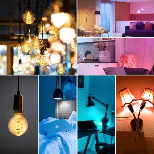Smart Edison Bulb G80, Color Changing WiFi Smart Light Bulb — Smart Light Bulb, DiCUNO