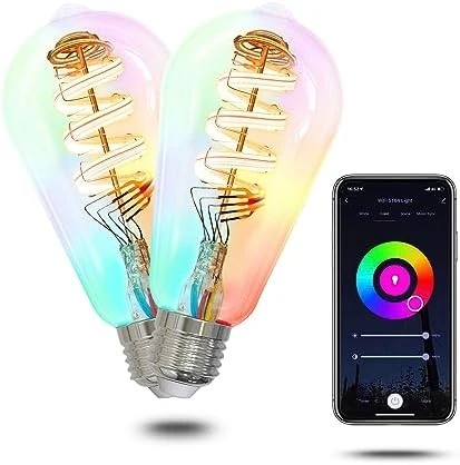 Smart ST64 Edison LED Light Bulbs — Smart Light Bulb, MOES