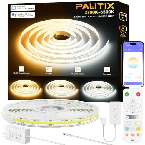 CCT COB LED Strip Light Tunable White — LED Strip Lights, PAUTIX