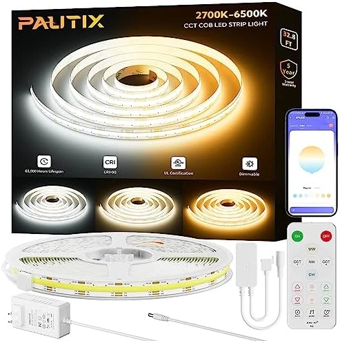 CCT COB LED Strip Light Tunable White — LED Strip Lights, PAUTIX