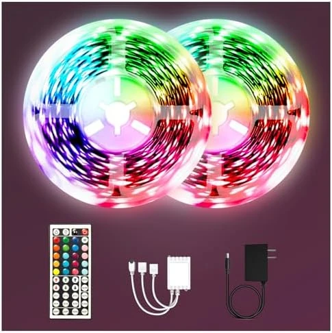 LED Lights for Bedroom 200ft, Music Sync Color Changing, Smart App Control with Remote — LED Strip Lights, phopollo