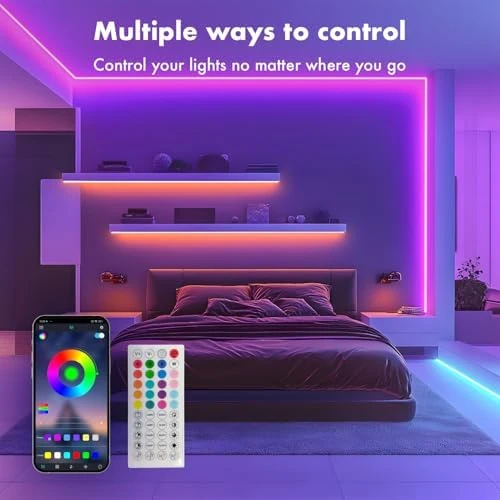 Neon Rope Lights, 50FT RGB LED Strip Lights — LED Strip Lights, SILFU