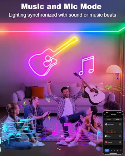 RGBIC LED Strip Lights, 33Ft Neon Rope Lights — LED Strip Lights, echosari