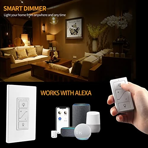 Dimmer Switch with Wireless Remote Control — Smart Light Bulb, Humpptom