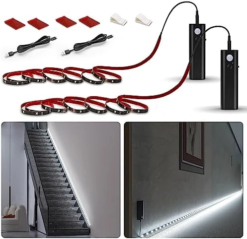 Dual Motion Sensor Stair Lights Strip — LED Strip Lights, WOBANE