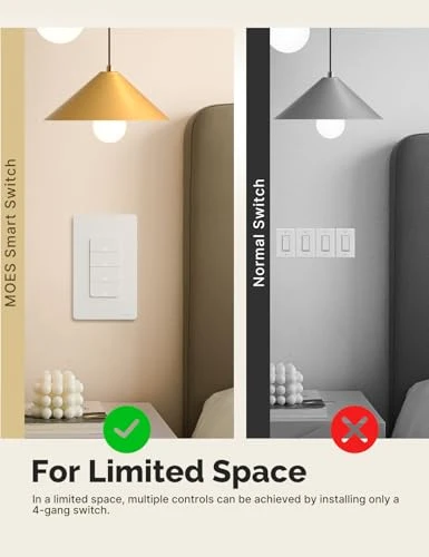 Smart Double Light Switches — Smart Switch, MOES
