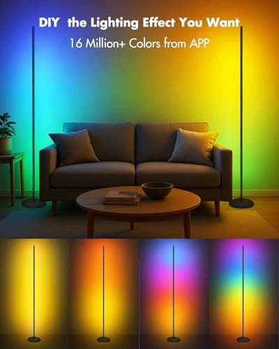 Smart RGB LED Corner Floor Lamp — LED Strip Lights, Vexinat