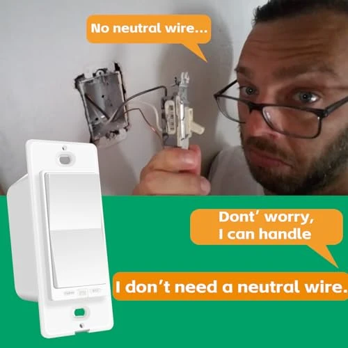 Zigbee Smart Light Switch (No Neutral) — Smart Switch, Martin Jerry