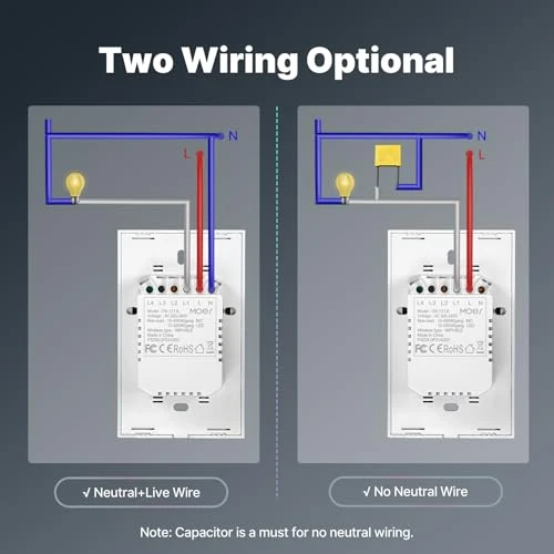 2nd Generation Smart Touch Wall Switch — Smart Switch, MOES