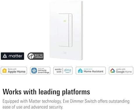 Dimmer Switch (Matter) 2-Pack – Smart Dimmer Switch — Smart Switch, EVE