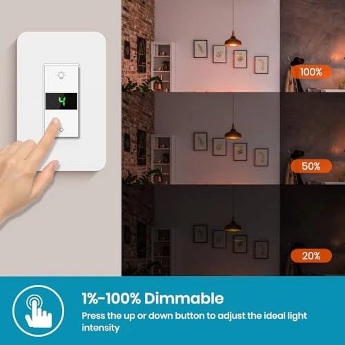 Smart Dimmer Switch 2-Gang Digital Display — Smart Switch, Milfra