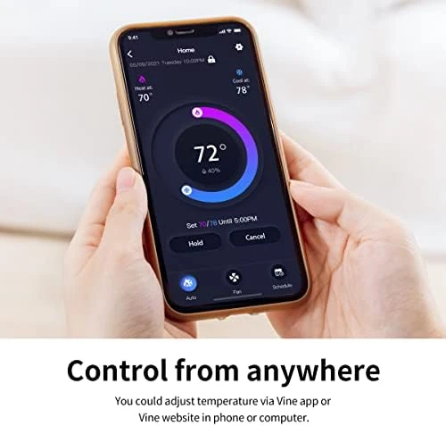Smart Wi-Fi 7 Day Programmable Thermostat — Smart Thermostat, vine