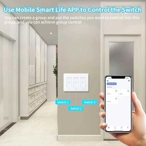 Touch Smart Switch 3 Gang — Smart Switch, Milfra