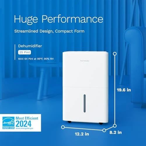 Dehumidifier 3,500 Sq Ft Wi-Fi — Dehumidifier, hOmeLabs