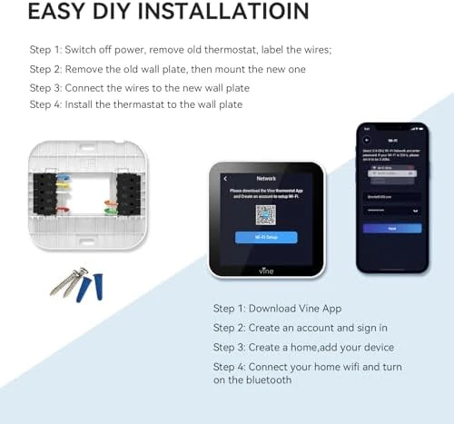 Programmable Smart Wi-Fi Thermostat — Smart Thermostat, vine