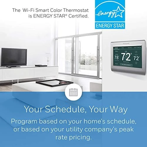 Smart Color Thermostat, 7 Day Programmable, Touch Screen, Energy Star, Alexa Ready (Renewed) — Smart Thermostat, Visit the Amazon Renewed Store