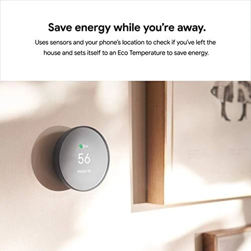 Smart Thermostat for Home - Programmable WiFi Thermostat - Sand (Renewed) — Smart Thermostat, Google Nest