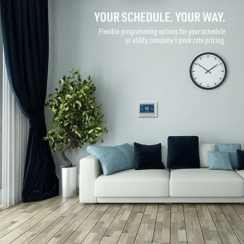 Wi-Fi Smart Color Thermostat + Wall Plate — Smart Thermostat, Honeywell