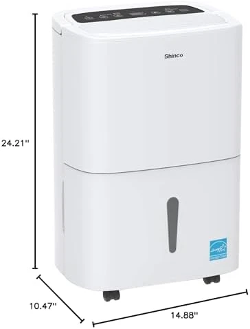 7,000 Sq.Ft Energy Star Dehumidifier with Pump and WIFI — Dehumidifier, Shinco