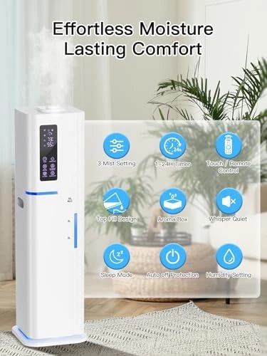 Top Fill Quiet Ultrasonic Cool Mist Humidifier — Humidifier, Zeova