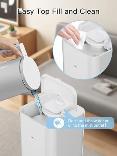 Top Fill Quiet Ultrasonic Cool Mist Humidifier — Humidifier, Zeova