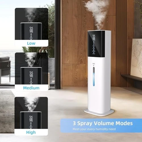 Ultrasonic Cool Mist Humidifier with Timer and Humidistat — Humidifier, let'me