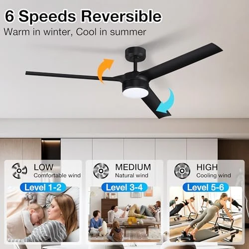 Smart Ceiling Fan with Lights and Remote — Smart Fan, cumilo