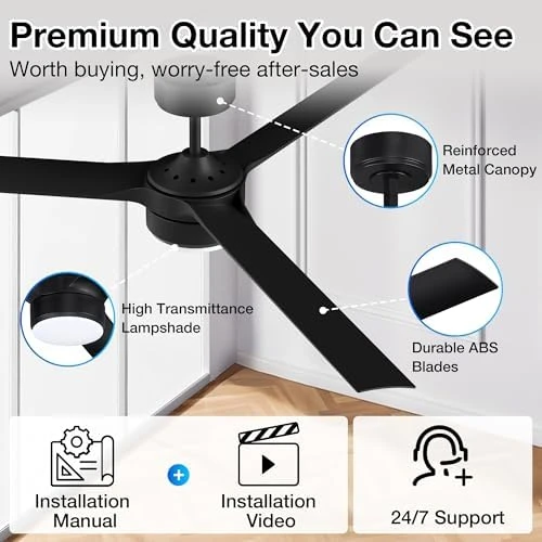 Smart Ceiling Fan with Lights and Remote — Smart Fan, cumilo