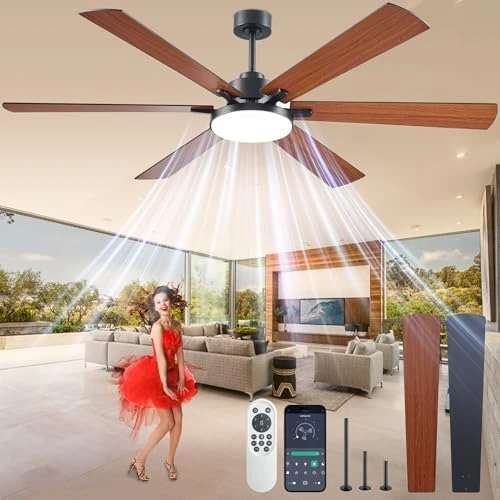 Smart Ceiling Fan with Lights Remote — Smart Fan, DIAMONDFORGE