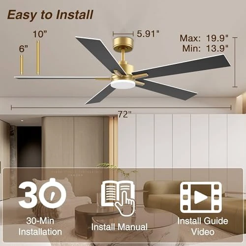 Smart Ceiling Fan with Lights — Smart Fan, Livory
