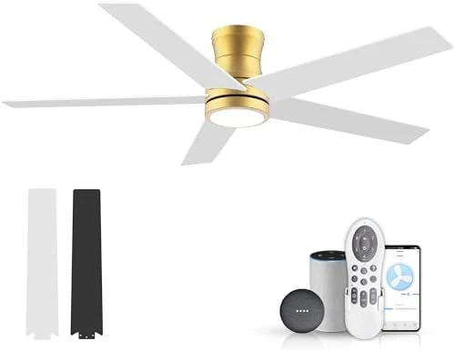 Smart Low Profile Ceiling Fan with Light — Smart Fan, Lorpies