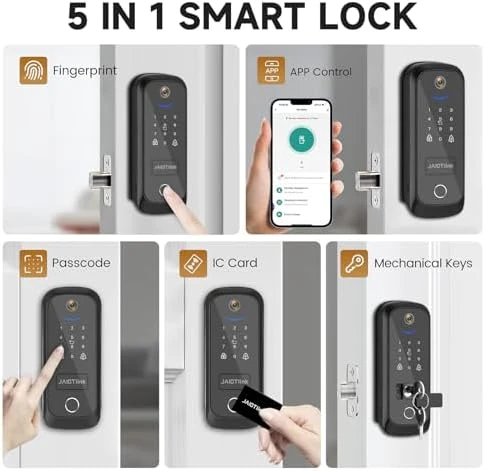 5 in 1 Smart Lock with Camera & Doorbell — Smart Lock, JAIOTlink